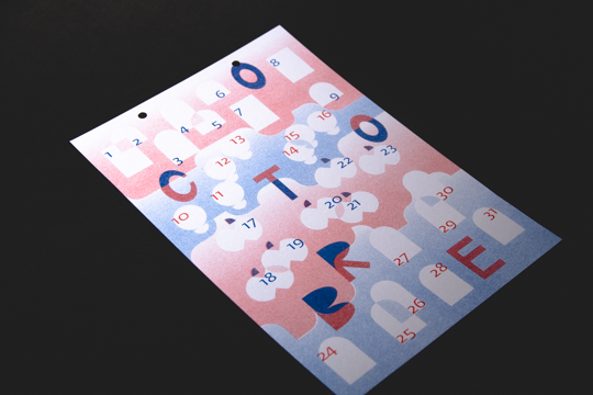 page 'Octobre' du calendrier
