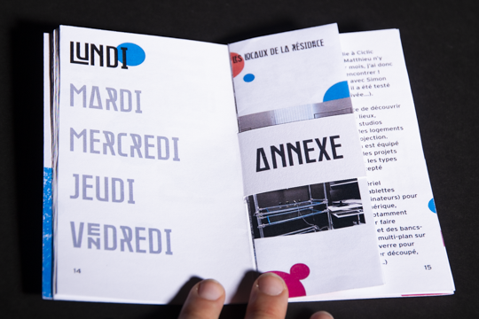 double-page du rapport de stage