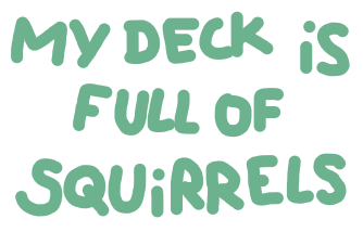 my deck is full of squirrels