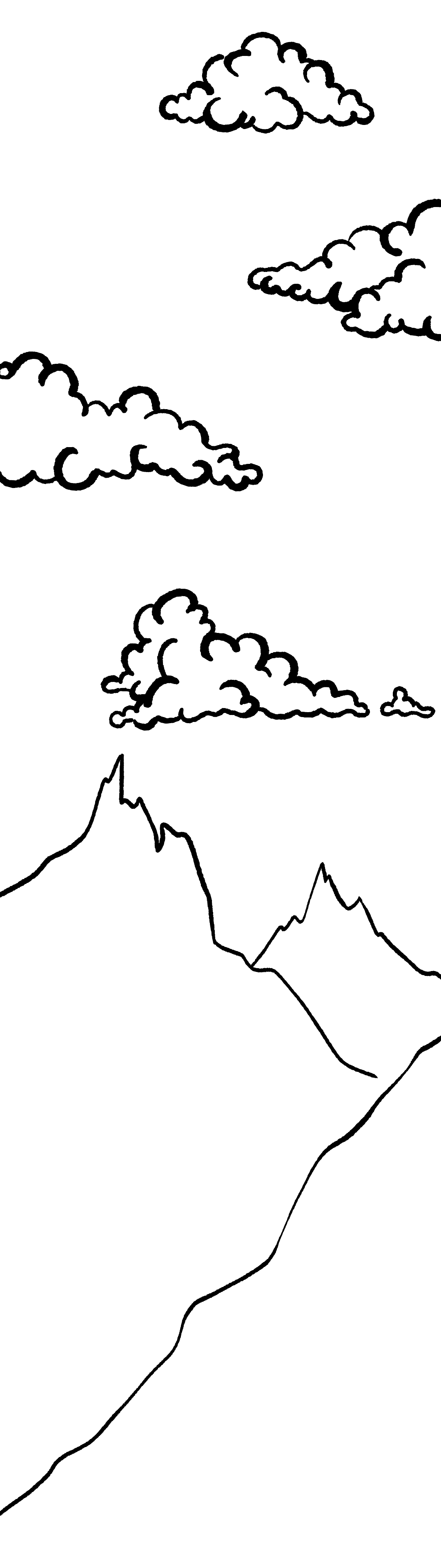 des nuages et des montagnes